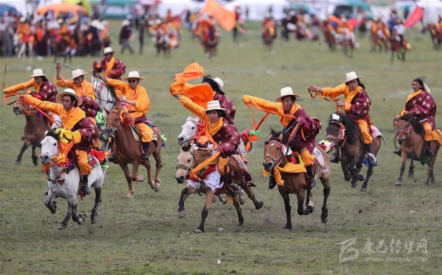 來(lái)理塘賽馬節 看康巴漢子帥氣飚馬