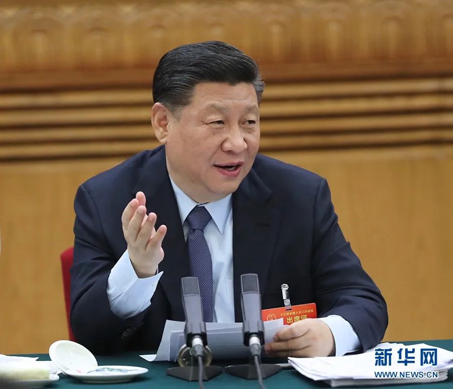 2019年3月7日，習近平參加十三屆全國人大二次會(huì )議甘肅代表團的審議。新華社記者 鞠鵬 攝